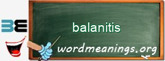 WordMeaning blackboard for balanitis